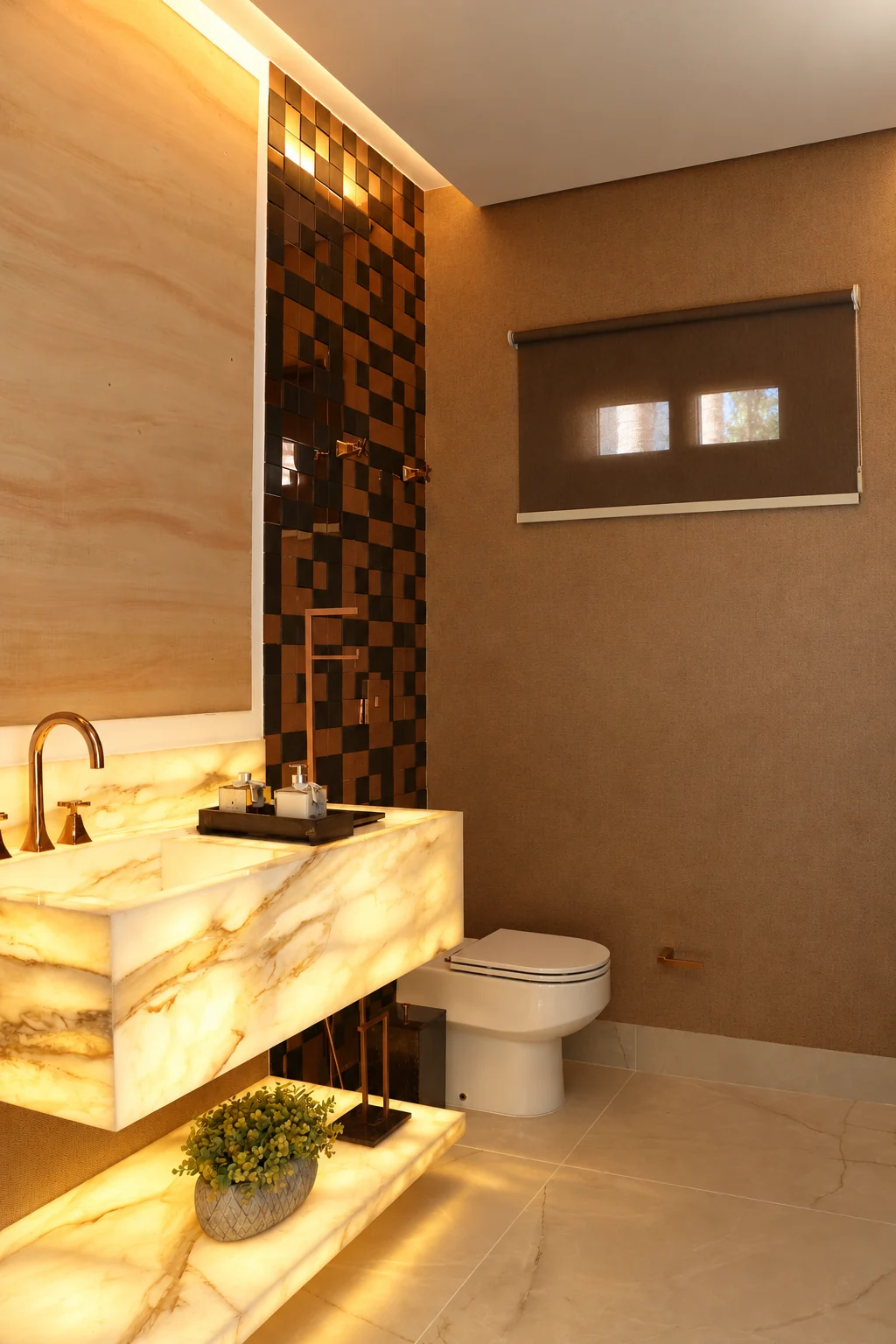 Lavabo · Texturas e iluminação